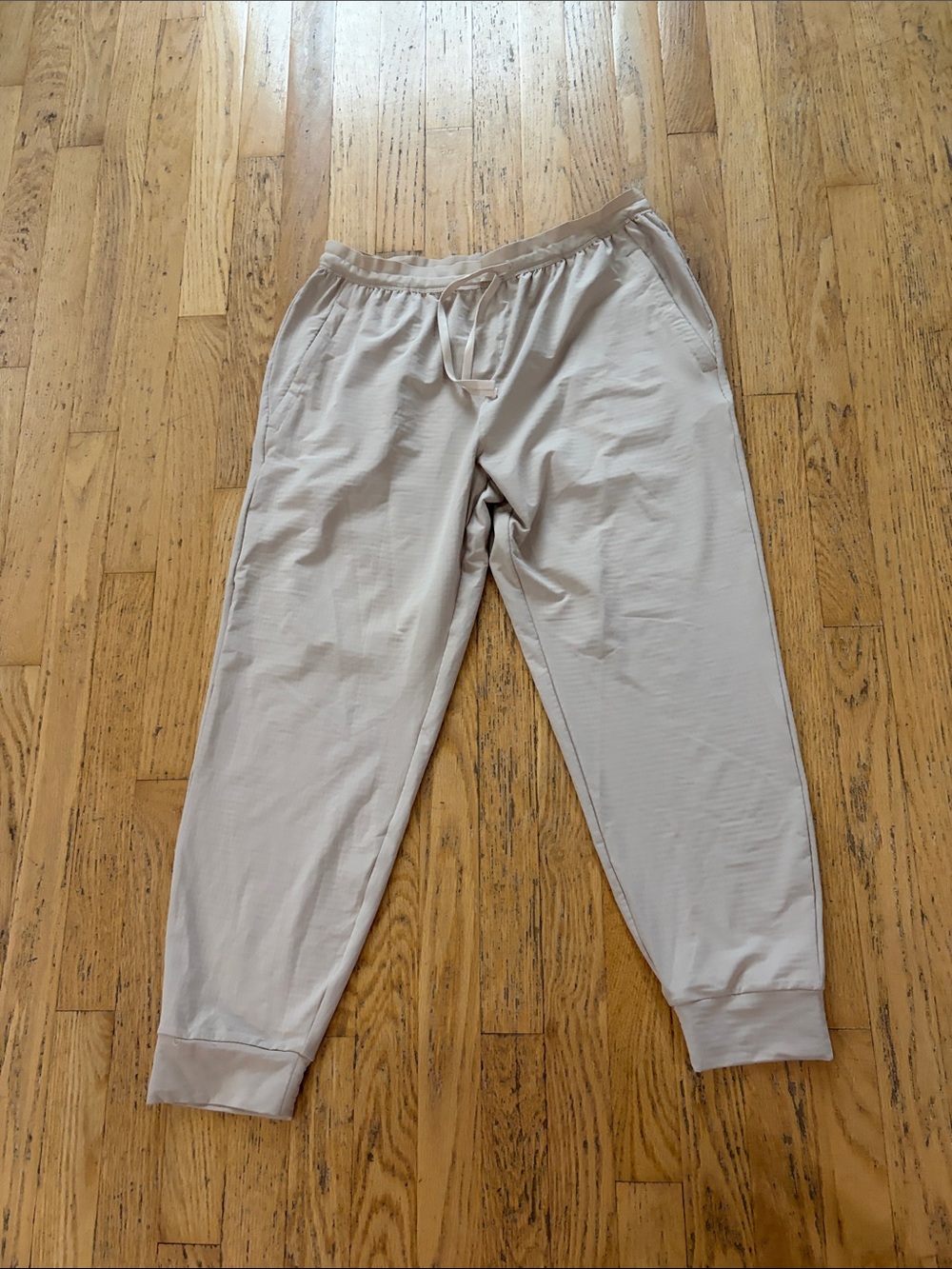 Mono B Light Beige Drawstring Joggers